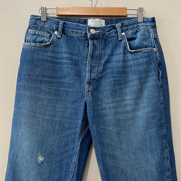 We the Free Women’s straight leg raw hem distressed button fly jeans in size 30 - Picture 2 of 11